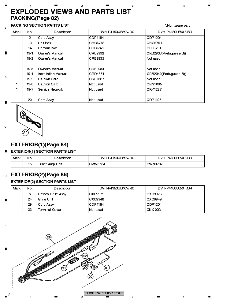 PIONEER DVH-P4180UB CRT4298 CAR DVD RECEIVER service manual (2nd page)