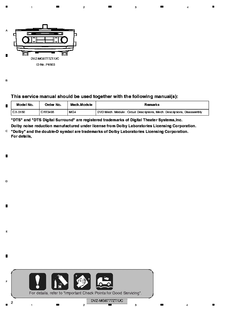 PIONEER DVZ-MG8777ZT TOYOTA LEXUS LX SM service manual (2nd page)