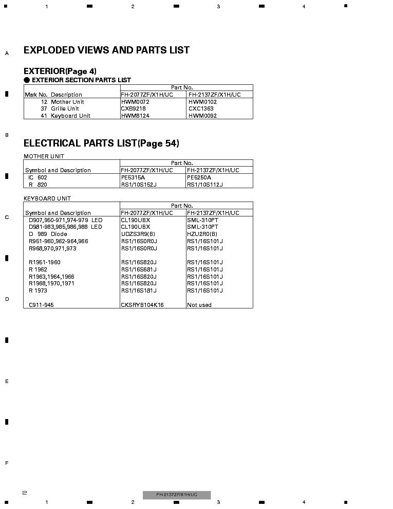 PIONEER FH-2137ZF SM service manual (2nd page)