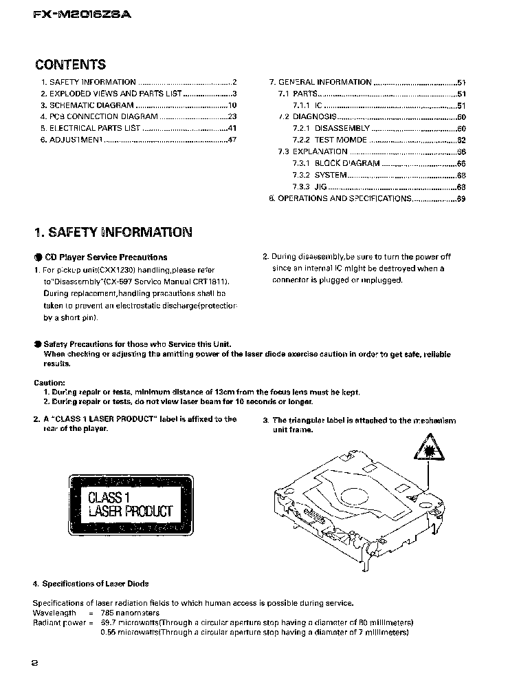 PIONEER FX-M2016-ZSA SAAB SM service manual (2nd page)