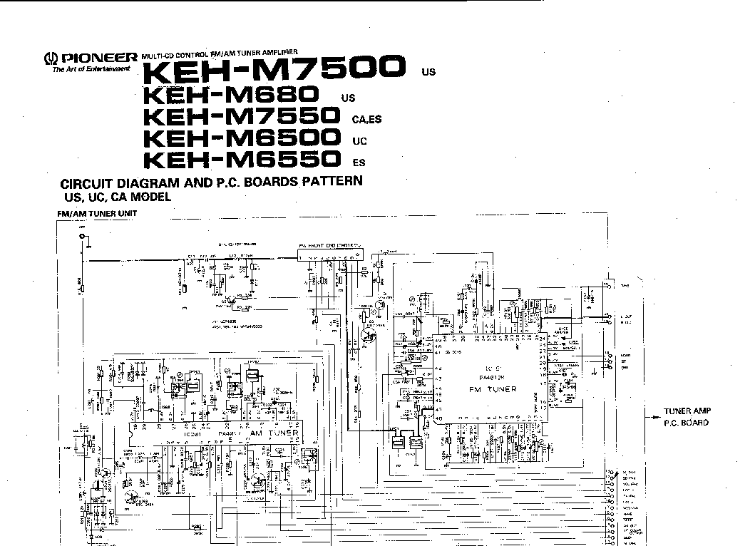 PIONEER KEH-M7500 M680 M7550 M6500 M6550 SCH service manual (1st page)