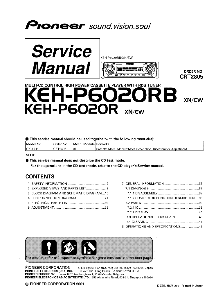 PIONEER KEH-P6020 SM service manual (1st page)