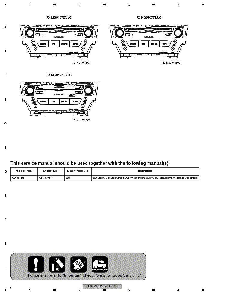 PIONEER LEXUS IS350 IS250 FX-MG9107 M9307 M9607-CRT3507- service manual (2nd page)