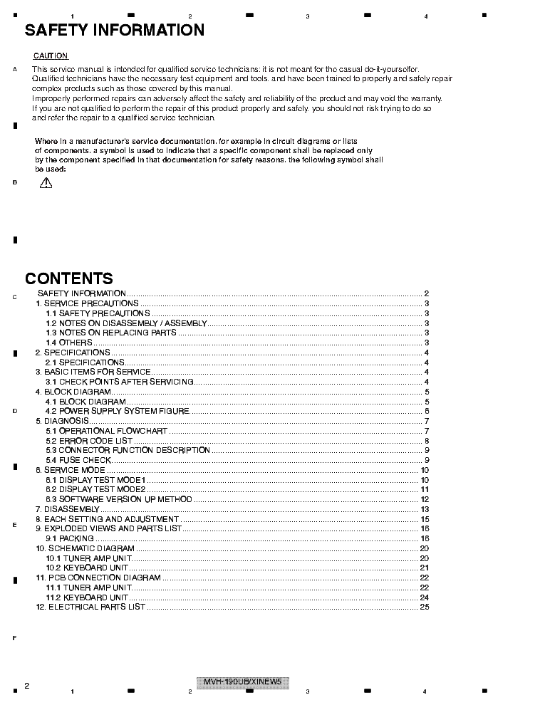 PIONEER MVH-190UB MVH-190UBG CRT5961 service manual (2nd page)