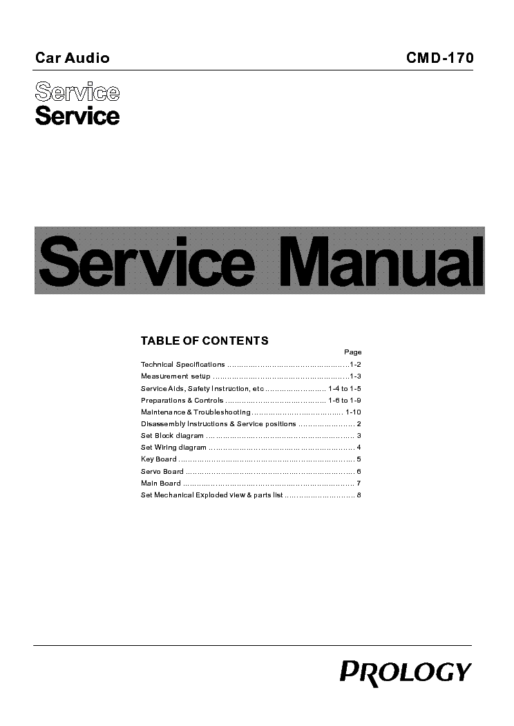 PROLOGY CMD-200 SCH Service Manual download, schematics, eeprom, repair ...
