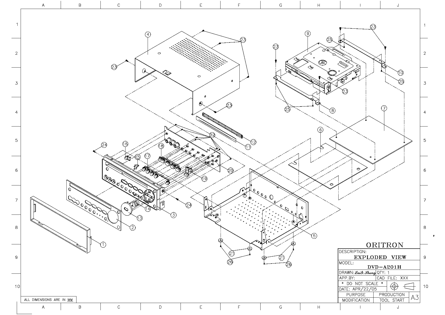 PROLOGY DVD-100M Service Manual download, schematics, eeprom, repair ...
