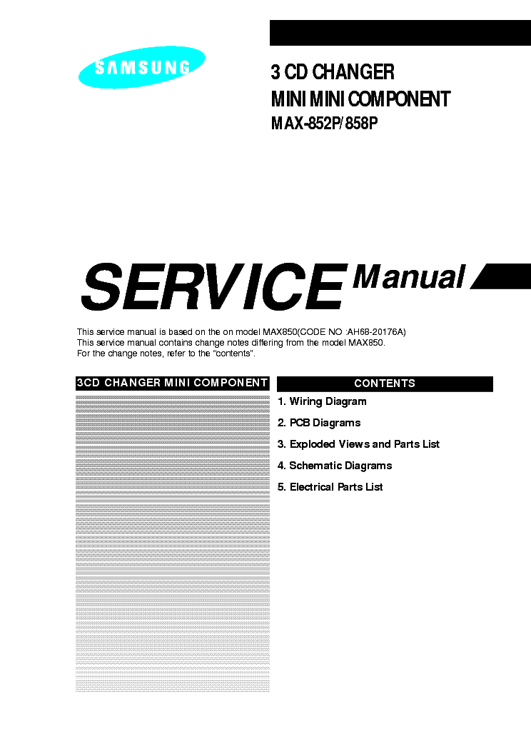 SAMSUNG MAX852PTC SSA.JA036 service manual