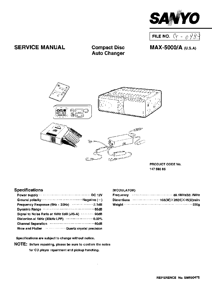 Sanyo fxd rs60m схема