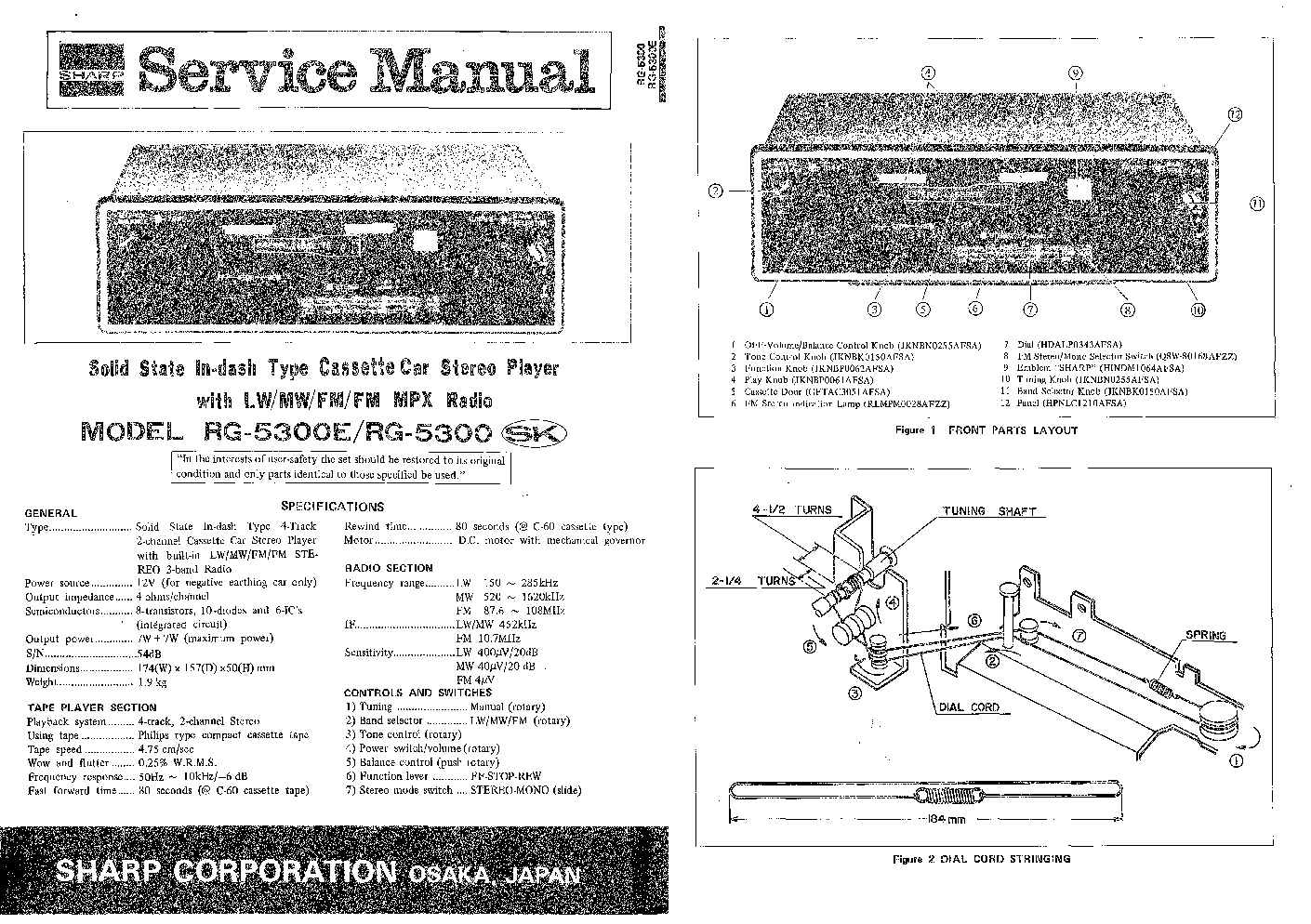 SHARP RG5300-E SM GB service manual