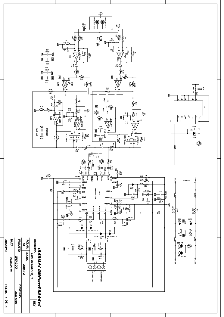 TARAMPS T400 X4 SMD R5 C SCH Service Manual download, schematics ...