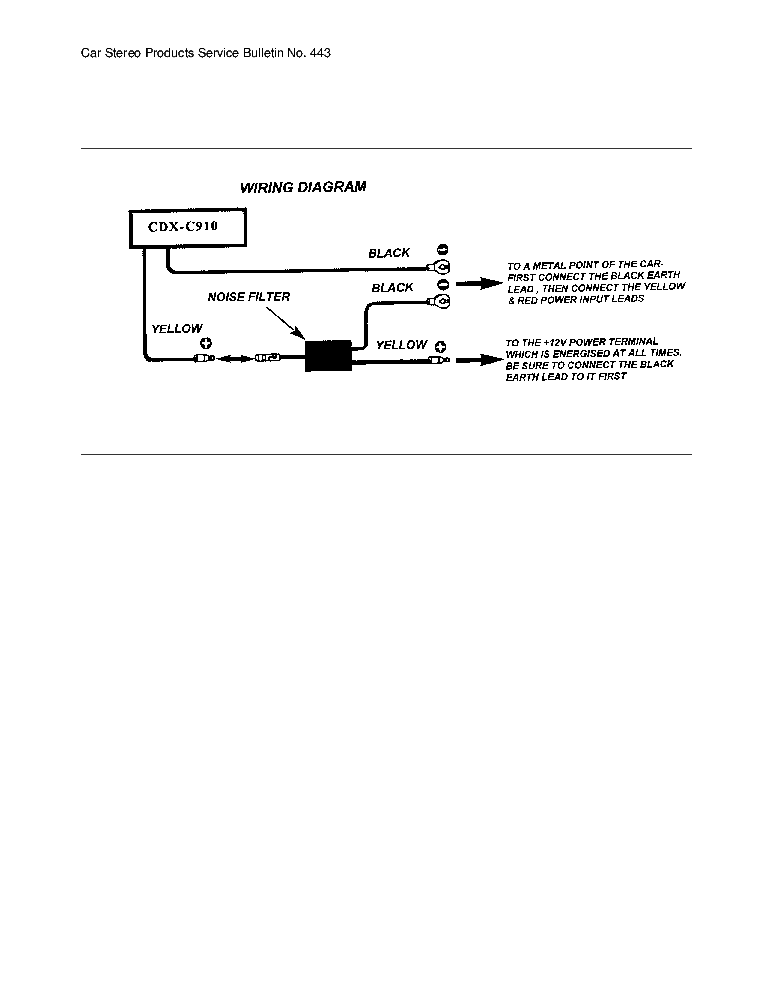 SONY CDX-C910 SERVICE-BULLETIN Service Manual download, schematics ...