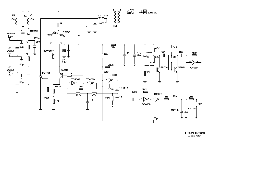 TRION TR6350 ROTARY ANTENNA Service Manual download, schematics, eeprom ...