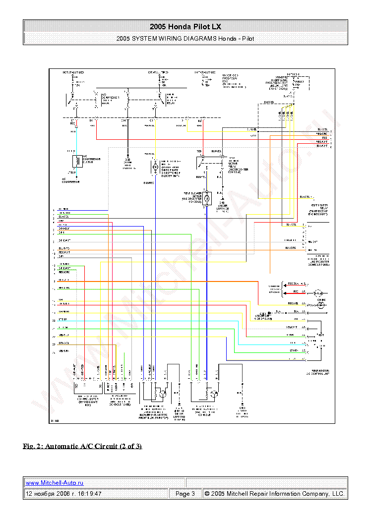 Honda Pilot Lx 2005 Wiring Diagrams Sch Service Manual