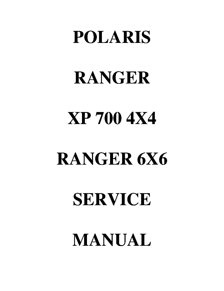 POLARIS RANGER XP 700 4X4-6X6 WIRING DIAGRAM SM Service Manual download