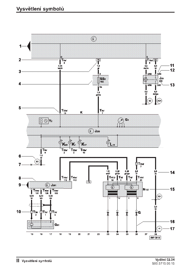 Skoda Octavia Ii Electric Wiring Diagram Service Manual