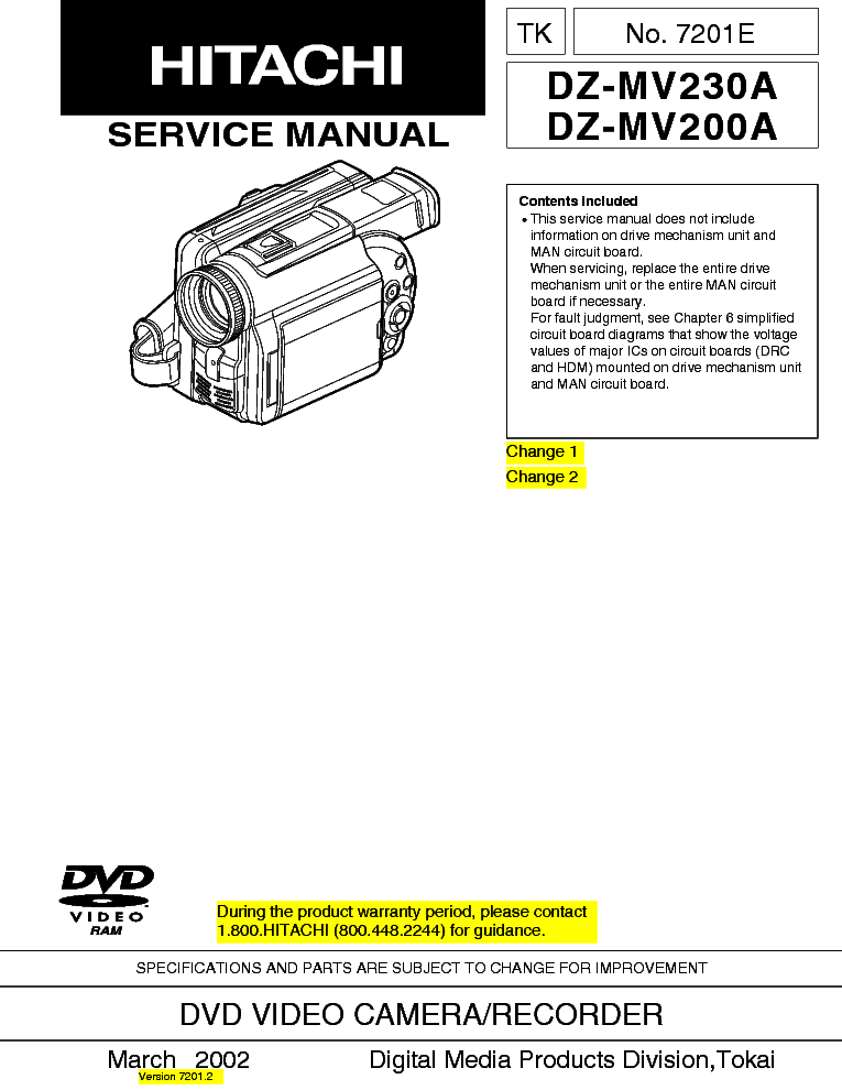 Инструкция Hitachi Dz