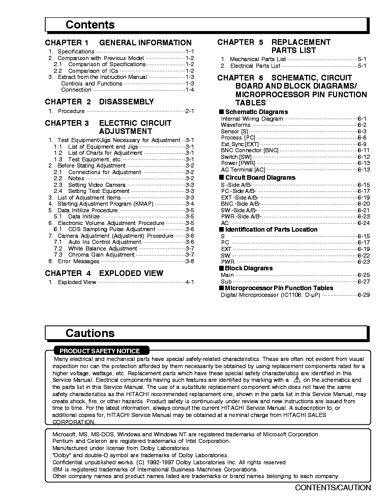 HITACHI VKC317E Service Manual download, schematics, eeprom, repair ...