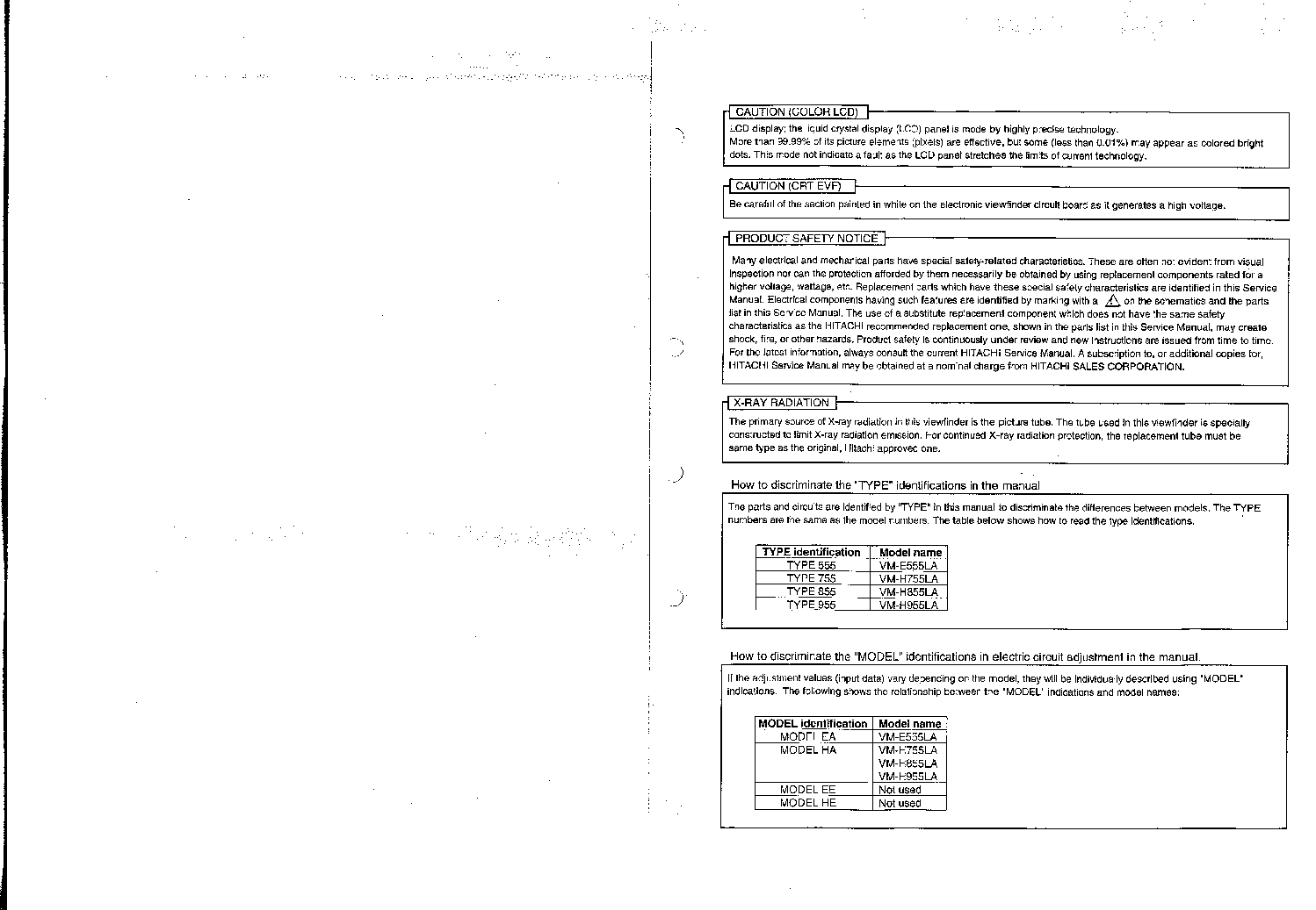 HITACHI VM-E555LA H755LA H855LA H955LA ACE5A SM service manual (2nd page)