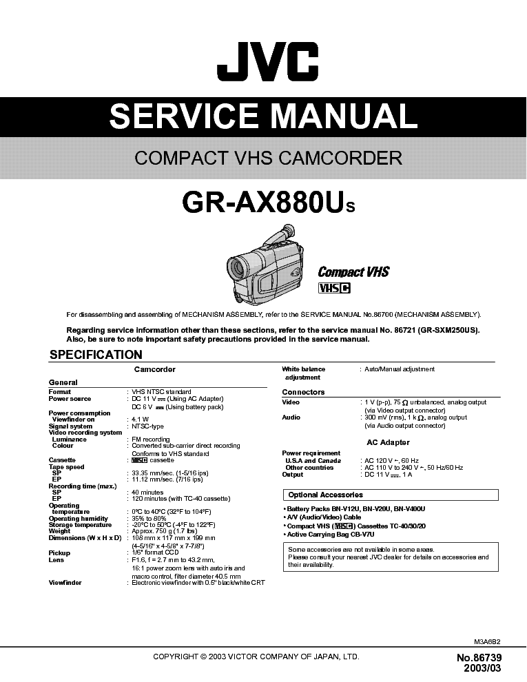 JVC GR-AX880US SM service manual