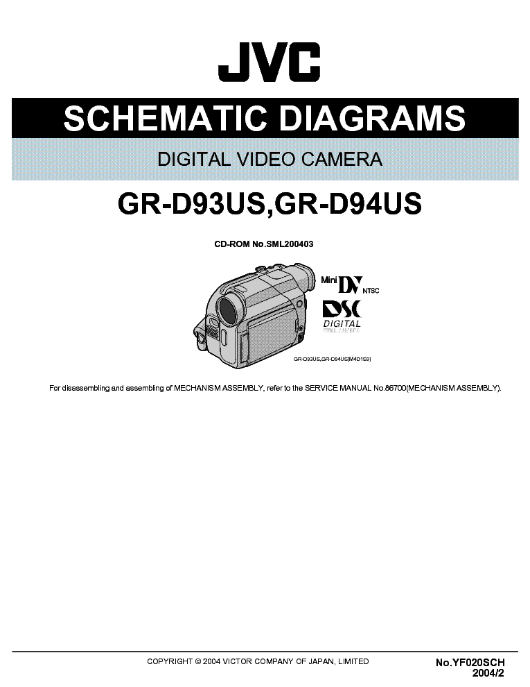 JVC GR-D93US SCH service manual