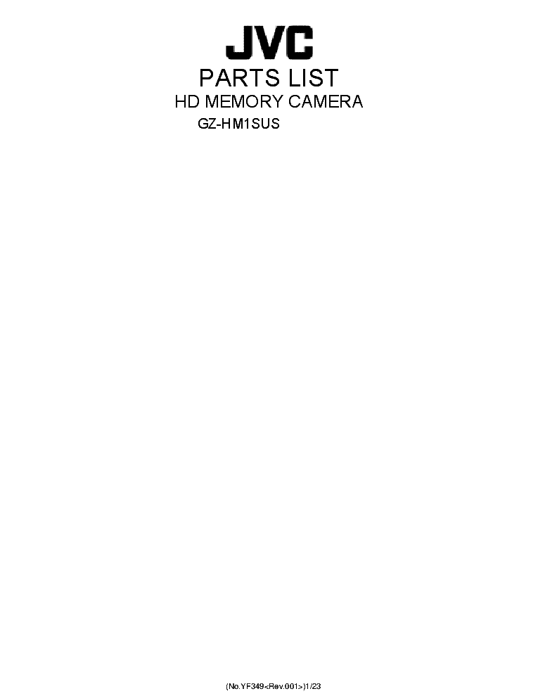JVC GZ-HM1SUS CAMERA EXPLODED VIEW PARTS LIST service manual