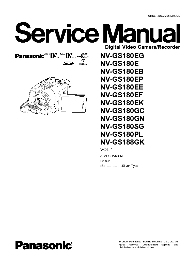 Panasonic nv gs180 инструкция