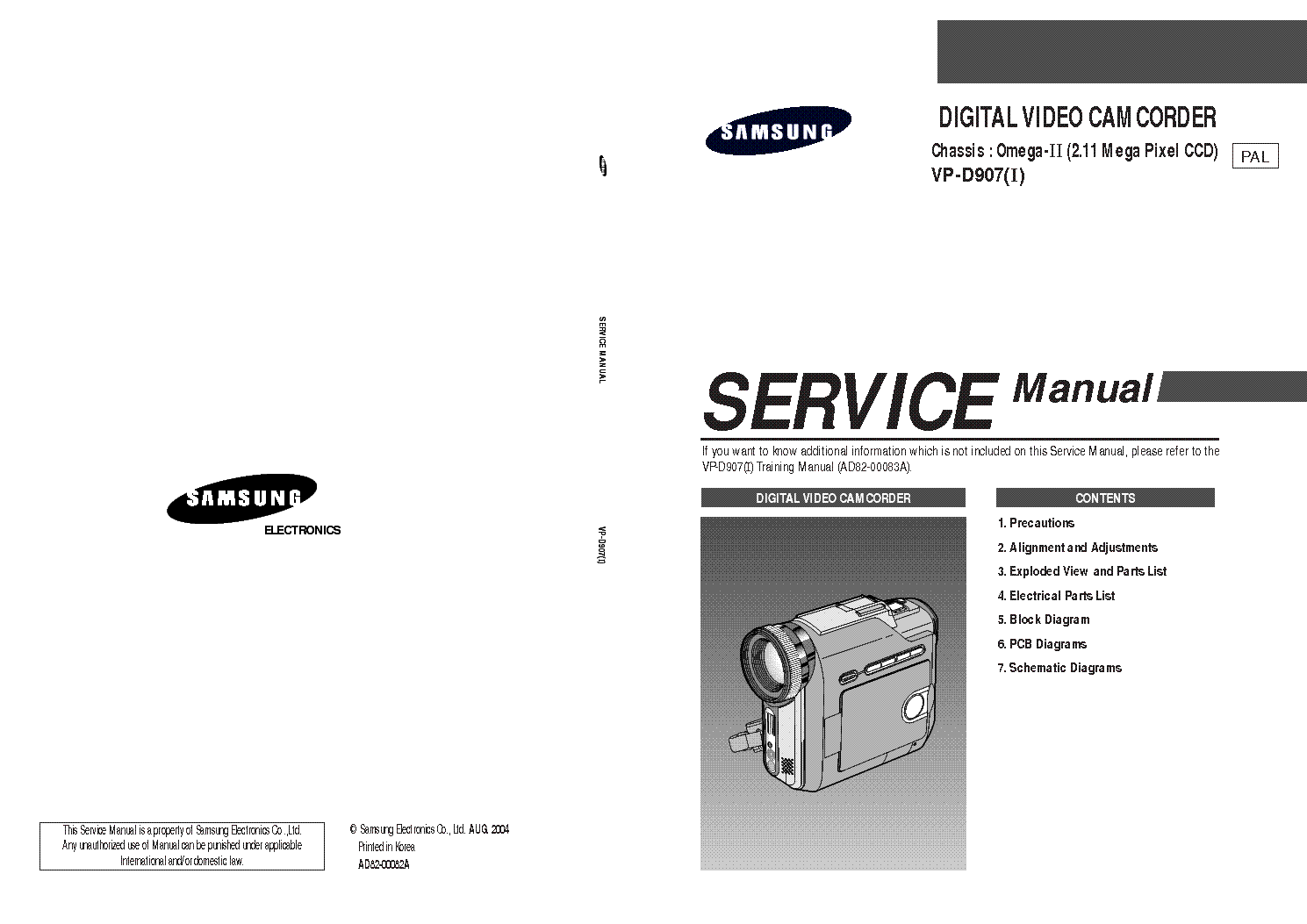 SAMSUNG VP-D907-I-CHASSIS OMEGA-II service manual