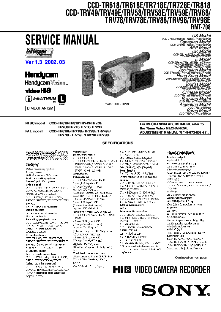 sony trv68
