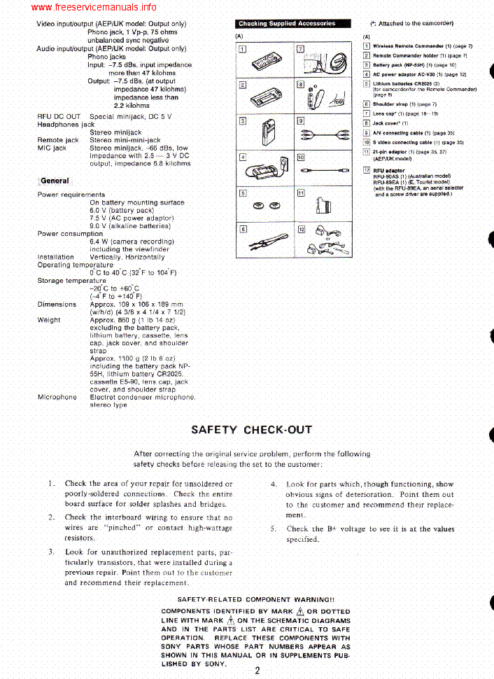 SONY CCD-TR805E SM Service Manual download, schematics, eeprom, repair ...