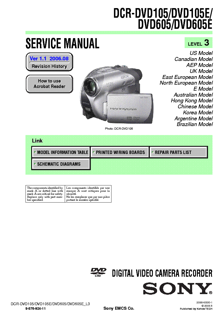 Sony dcr dvd105 инструкция