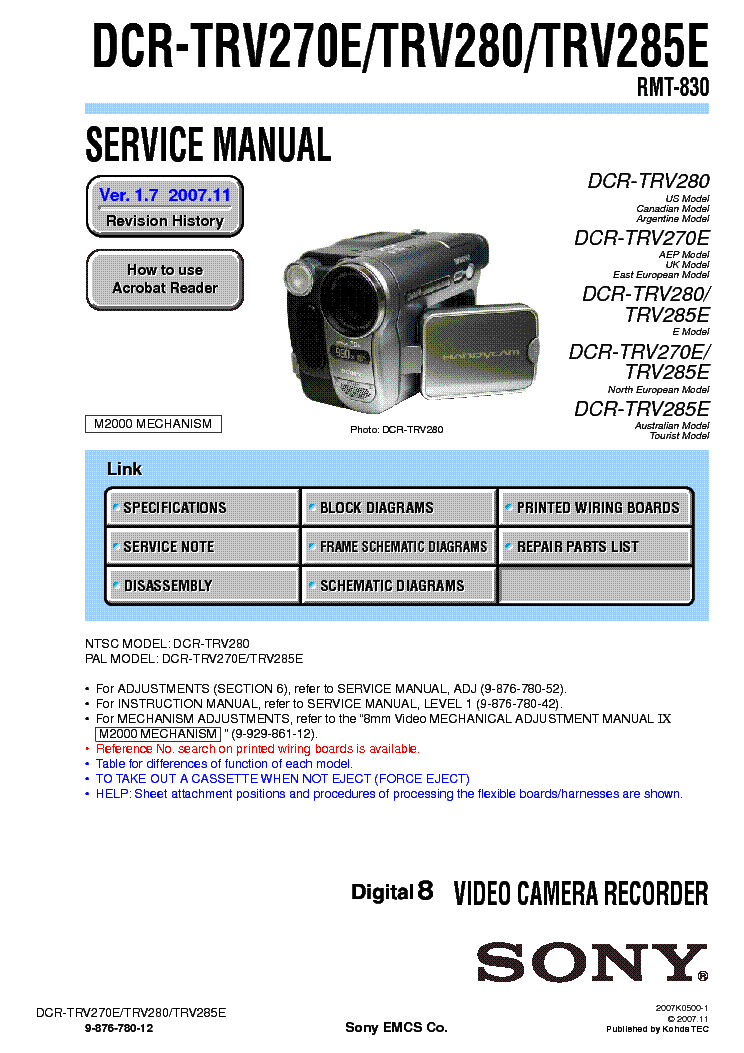 sony handycam dcr trv285e driver for windows 7 download