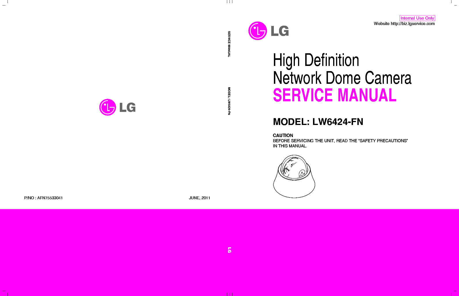 LG LW6424-FN AFN75533041 service manual
