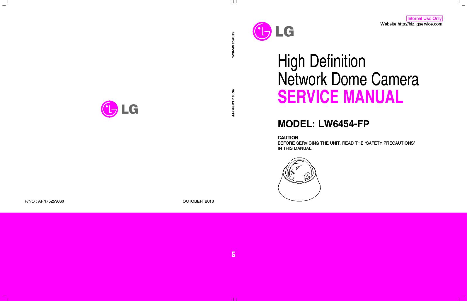 LG LW6454-FP AFN75253060 service manual (1st page)