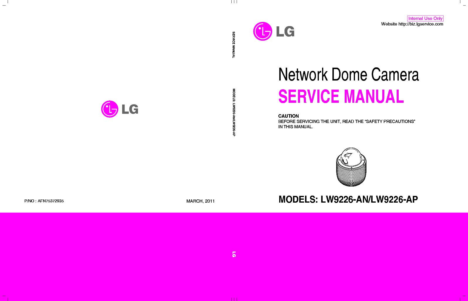 LG LW9226-AN LW9226-AP AFN75372935 service manual