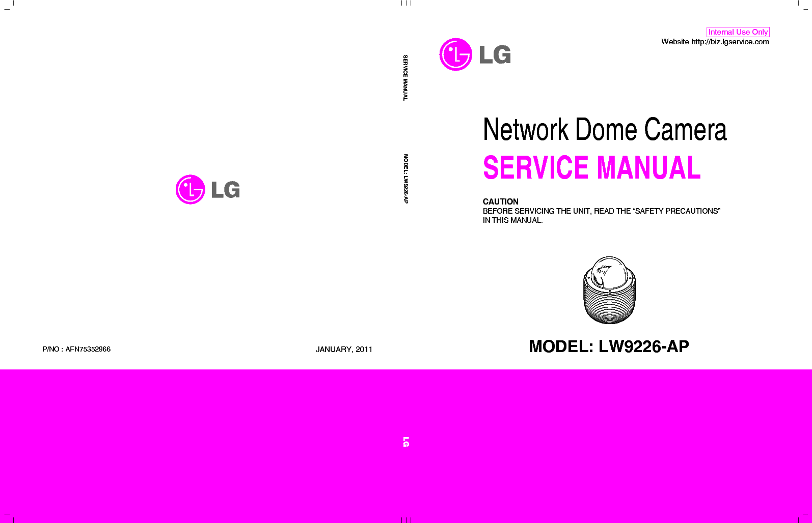 LG LW9226-AP AFN75352966 service manual