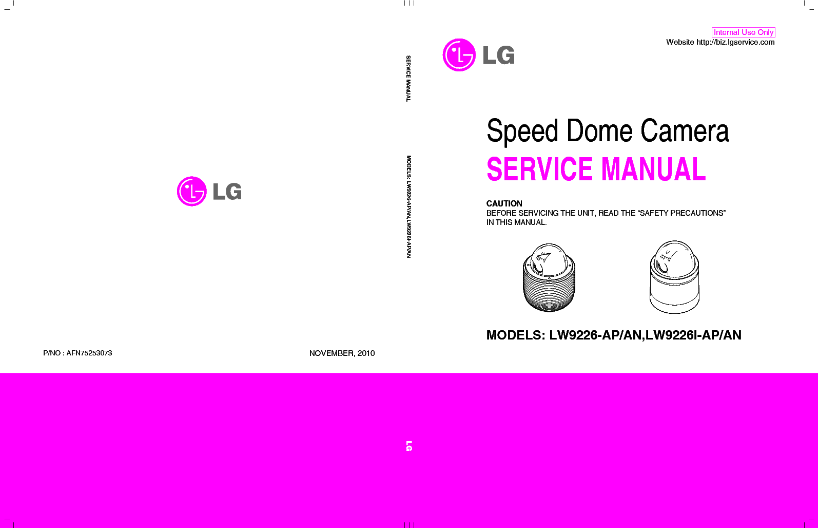 LG LW9226-AP LW9226-AN LW9226I-AP LW9226I-AN AFN75253073 service manual