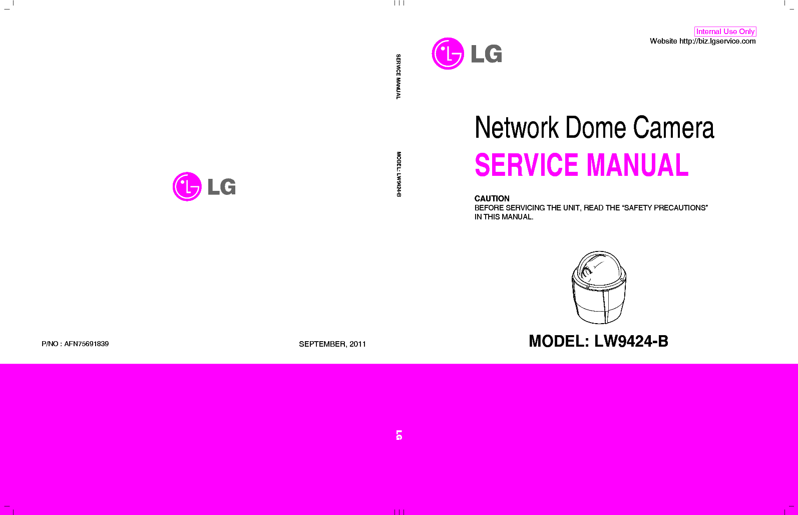 LG LW9424-B AFN75691839 service manual