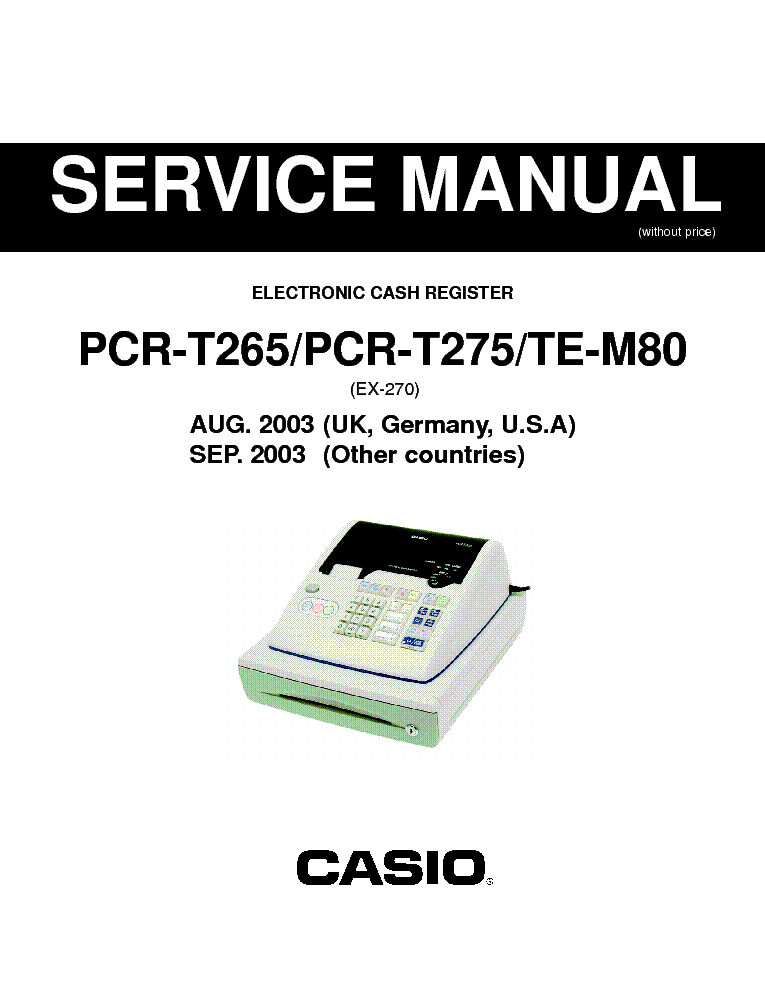 CASIO PCR T265 MANUAL PDF