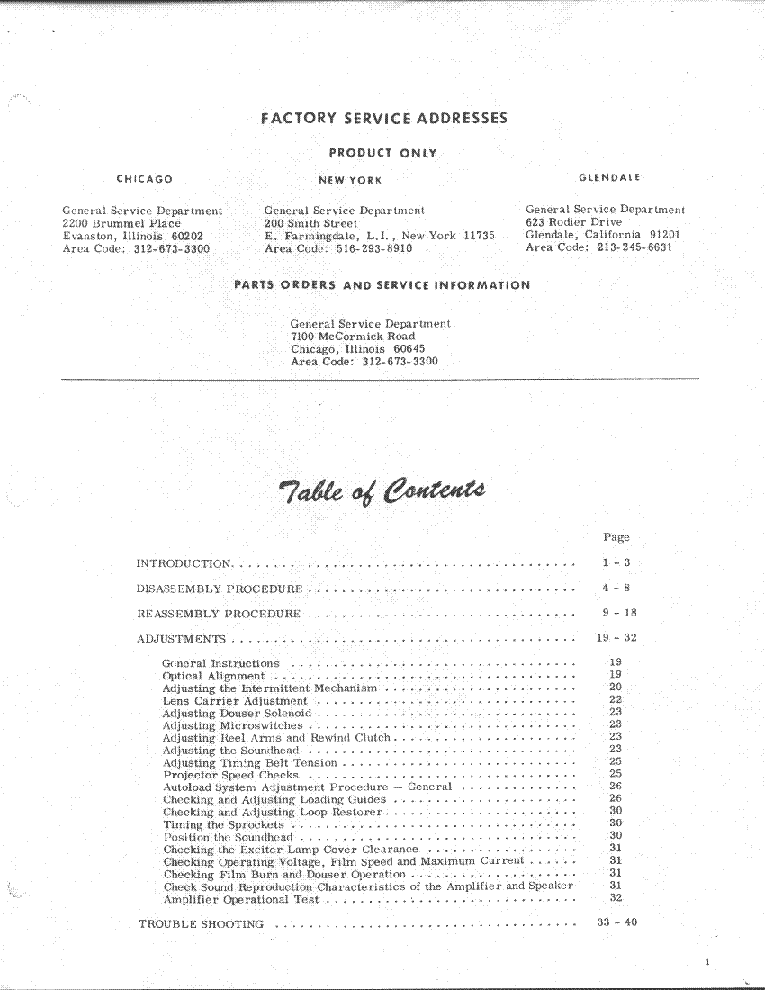 BELL HOWELL DESIGN 567 service manual (2nd page)
