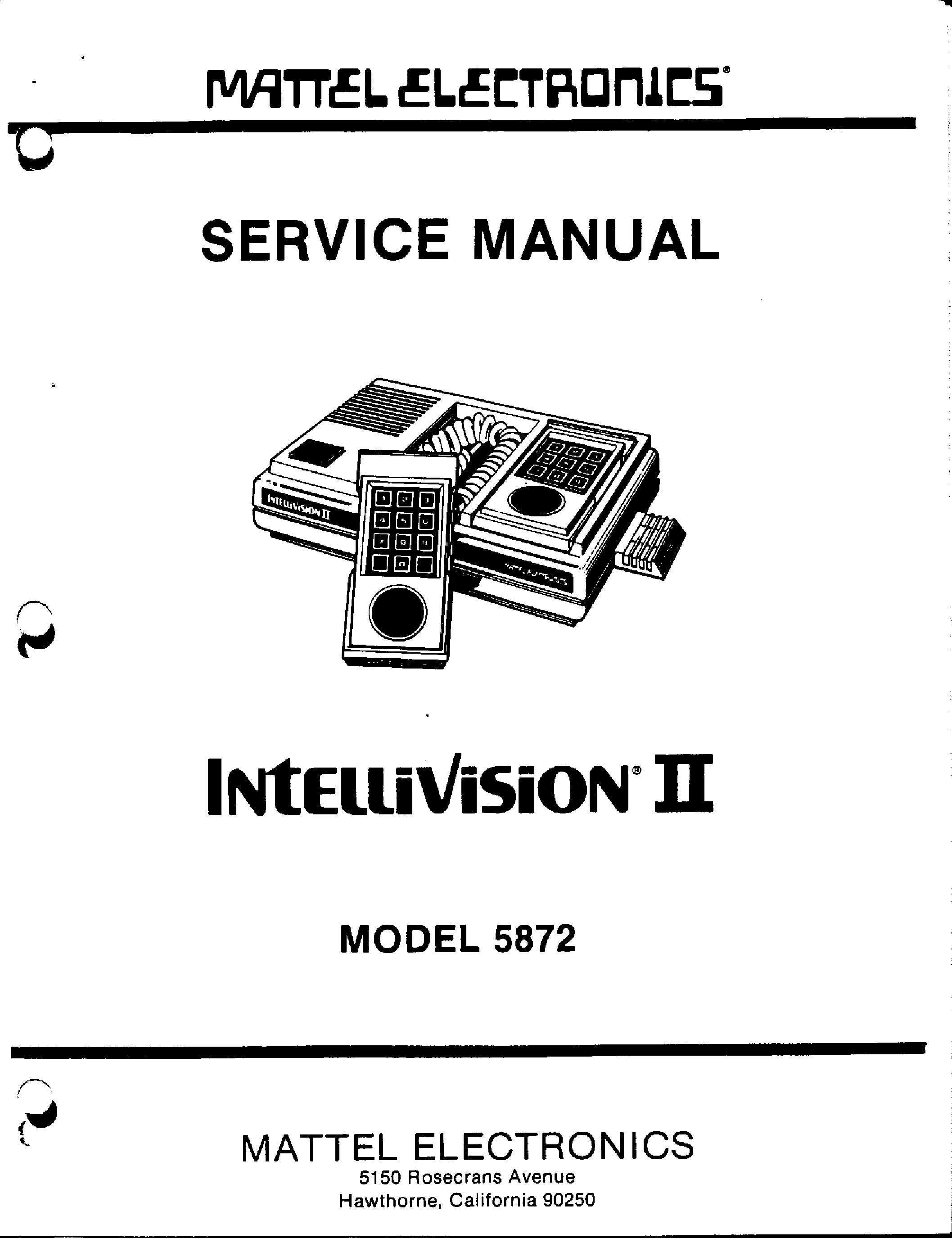 mattel-electronics-intellivision-ii-5872-1982-sm-service-manual