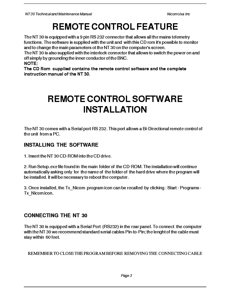 Nicom Nt30 Transmitter Exciter Service Manual Download Schematics Eeprom Repair Info For Electronics Experts