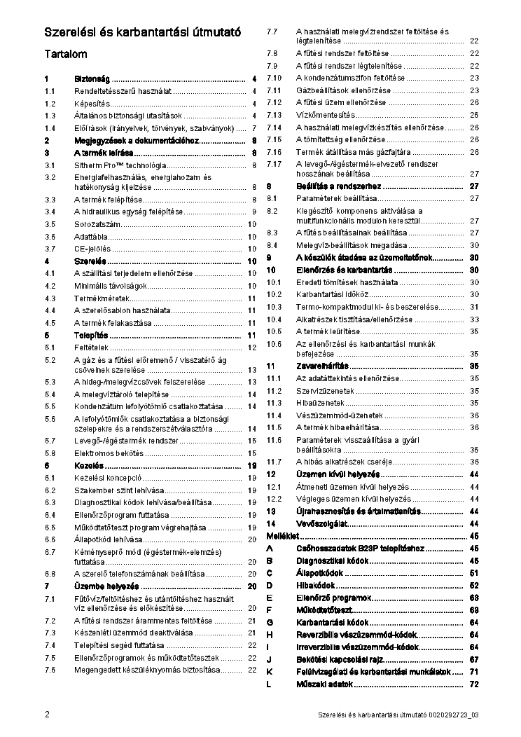 SAUNIER DUVAL THEMA CONDENS 26-CS 1 31-CS AS 15-CS AS 25-CS AS 30-CS 1 SZERELESI ES KARBANTARTASI UTMUTATO - DIAG ES HIBAKODOKKAL service manual (2nd page)