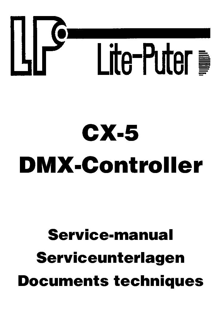 LITE-PUTER CX-5 DMX-CONTROLLER SM Service Manual download 