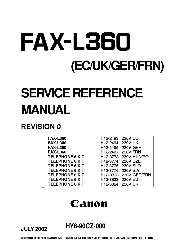 TÉLÉCHARGER DRIVER CANON FAX-L360