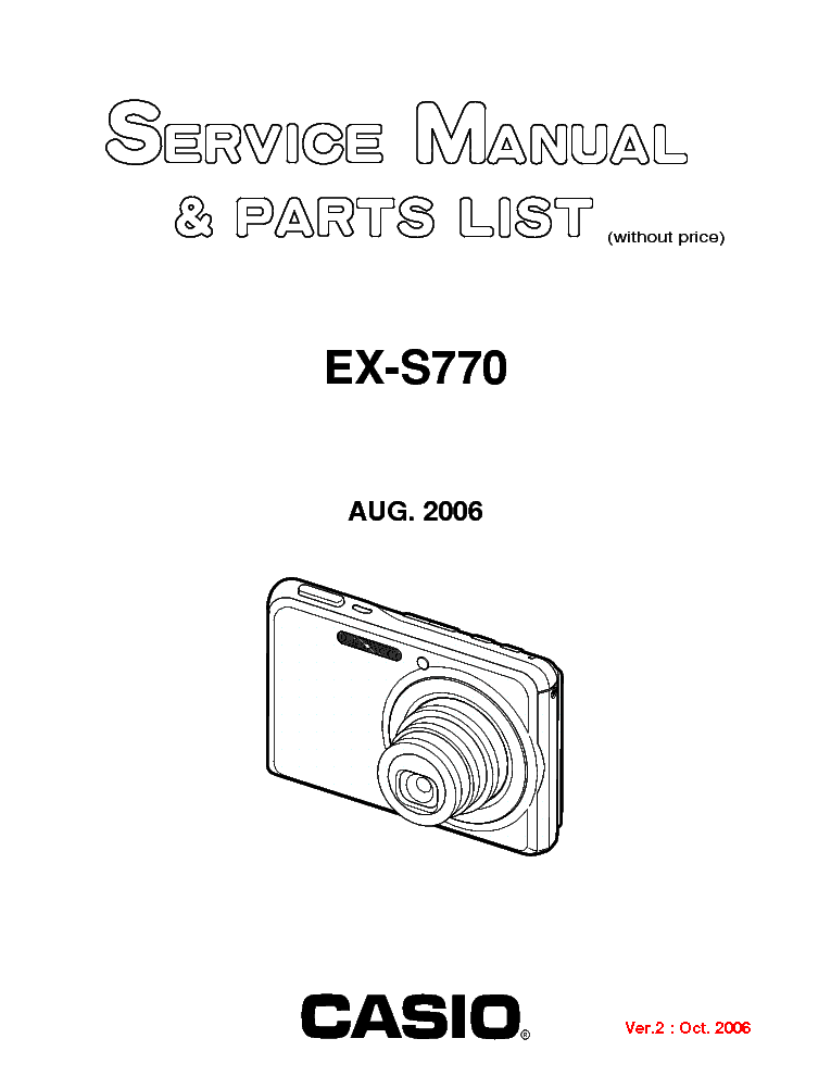 CASIO EX-S770 SM service manual (1st page)