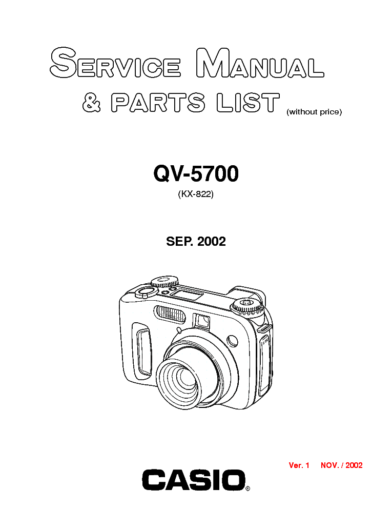CASIO QV-5700 SM service manual (1st page)