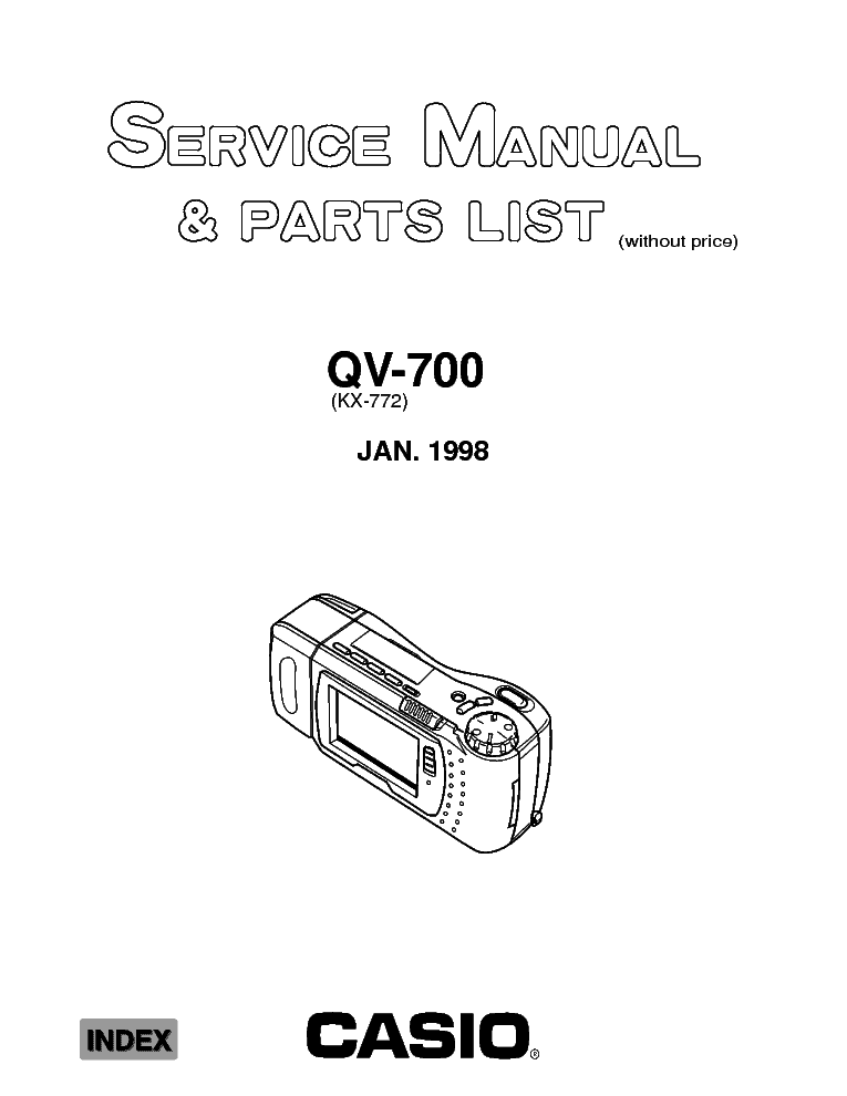 CASIO QV-700 service manual (1st page)