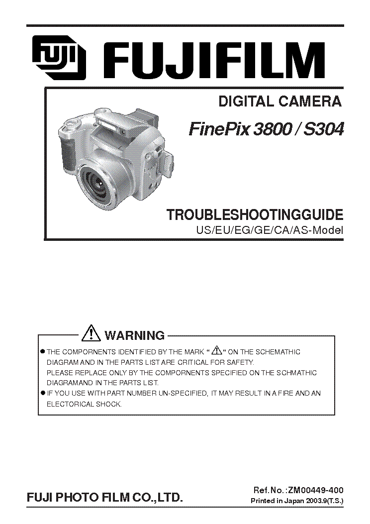 puzzel antwoord Wat leuk FUJIFILM FINEPIX 3800 S304 TROUBLESHOOTING Service Manual download,  schematics, eeprom, repair info for electronics experts