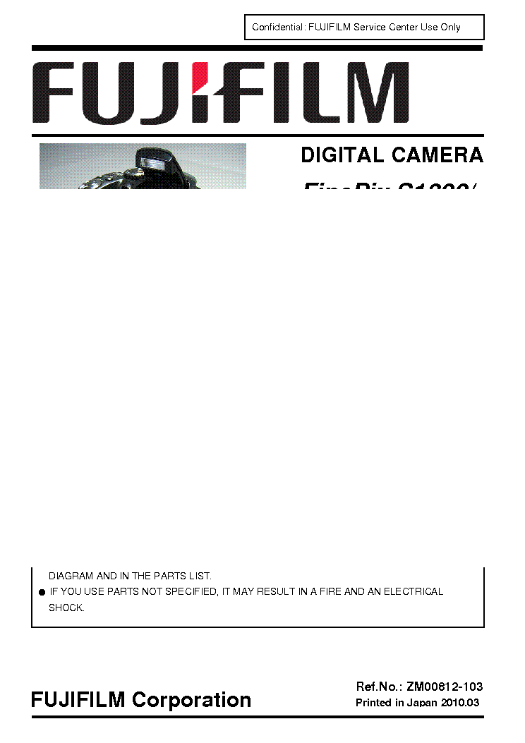 FUJIFILM S1800 S1880 SM service manual (1st page)