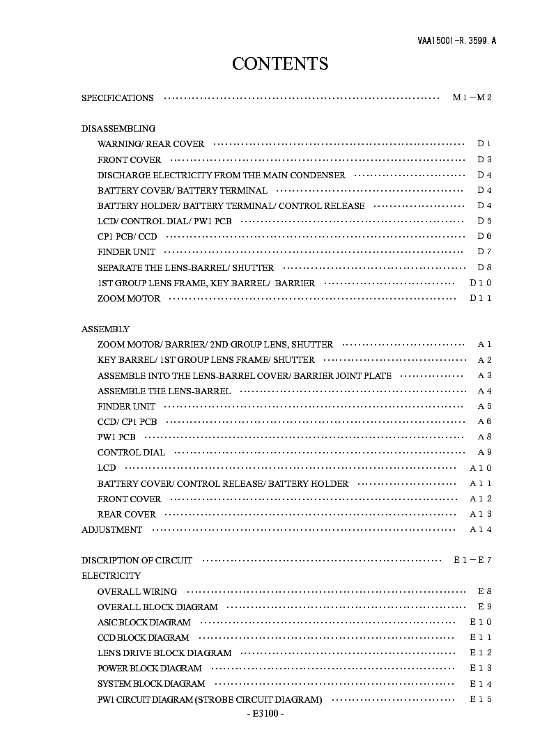 NIKON COOLPIX 3100 REPAIR MANUAL service manual (2nd page)